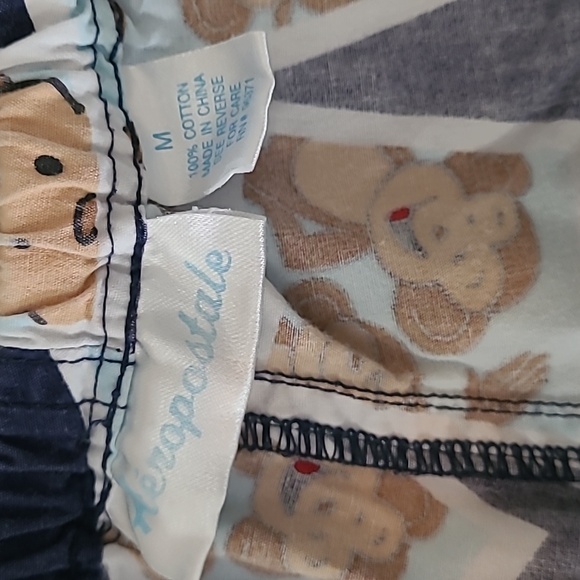 Vintage Y2K Aeropostale Cotton Low Rise Monkey Print Pajama Pants Womens Sz M - Picture 17 of 17